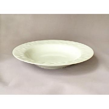 【アウトレット品】白フルーツ型入21.5cmスープ